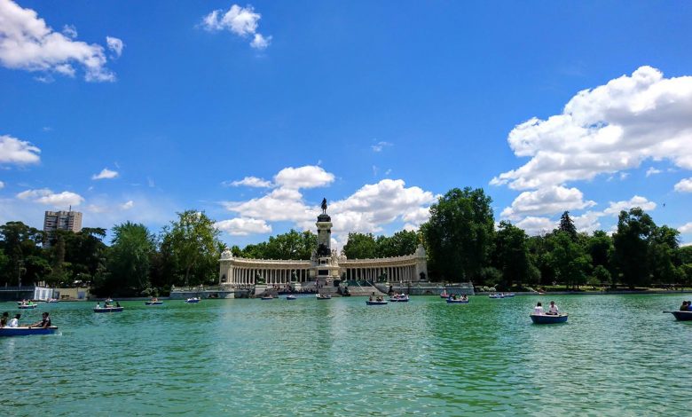 El Retiro Park Attraction In Madrid Spain